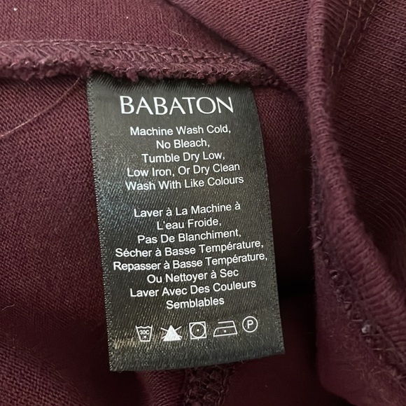Aritzia Babaton Peplum Top Maroon Sz XS - Picture 4 of 7